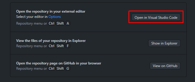 Open in Visual Studio Code
