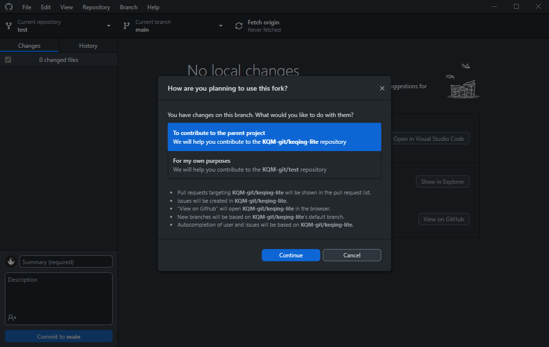 Parent project option